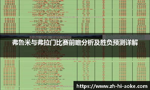 弗鲁米与弗拉门比赛前瞻分析及胜负预测详解